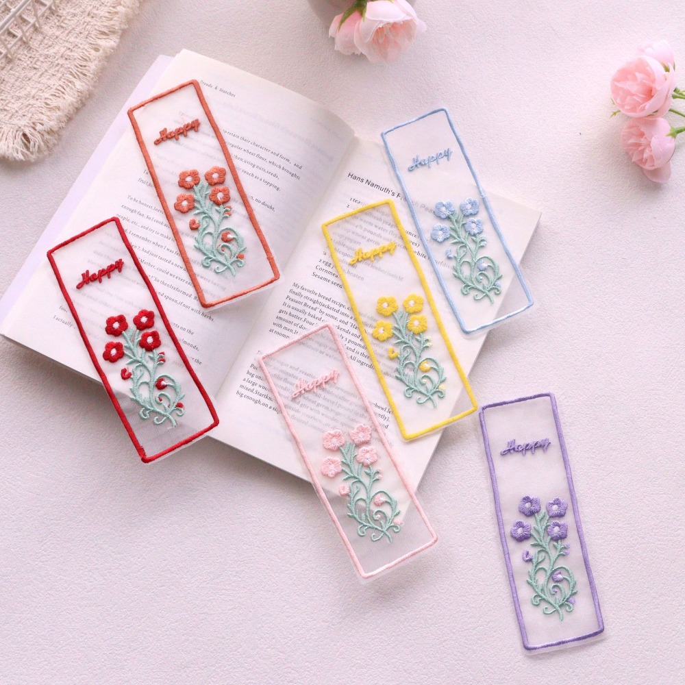 Dried Flower Bookmark - Yaratıcı Şeffaf Organze Kitap Ayraçları Çiçek