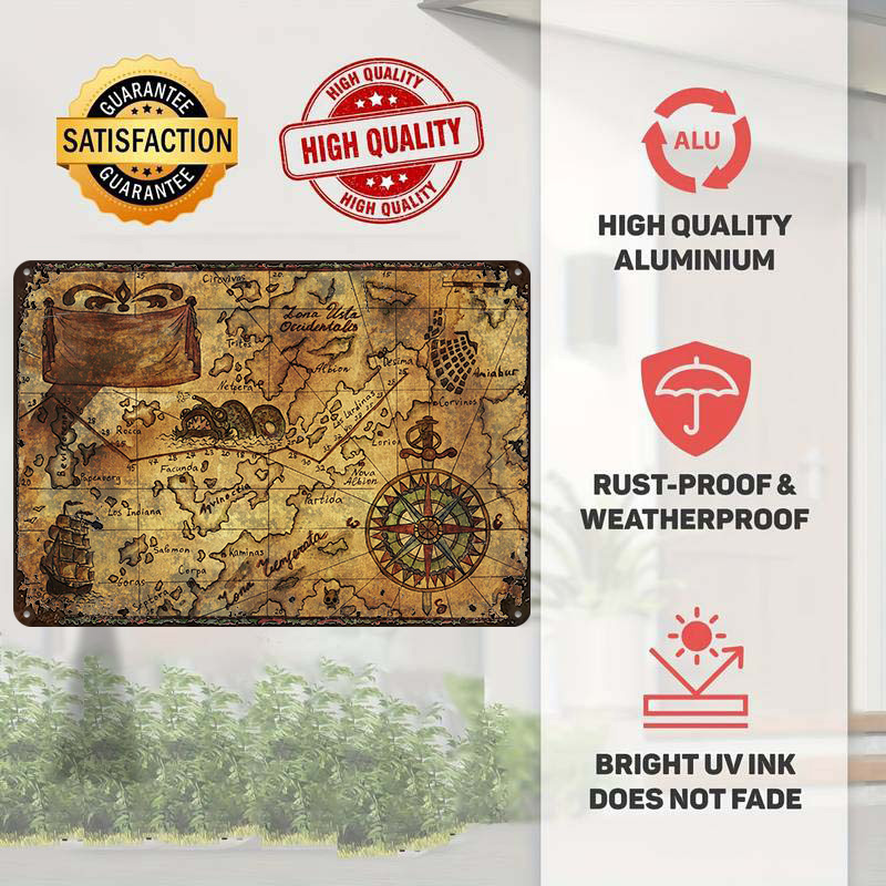 Vintage Dünya Haritası Baskılı - Custom Map Poster incelemesi ve fiyatı